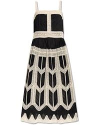 Zimmermann - Dress With Lace Inserts - Lyst