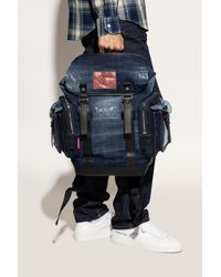 DSquared² - Denim Backpack With Logo - Lyst
