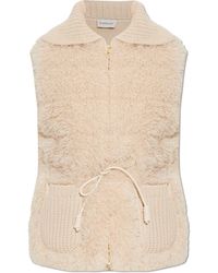 Moncler - Wool Vest With Hood - Lyst