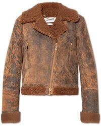 McQueen - Jacket With Fur Trim - Lyst