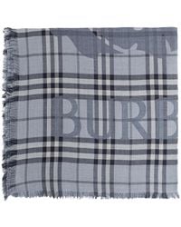Burberry - Scarf With Logo - Lyst