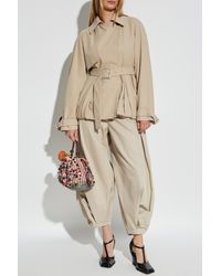 Loewe - Short Coat With A Waist Belt - Lyst