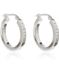 MM6 by Maison Margiela - Earrings With Engraved Logo - Lyst