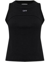 Off-White c/o Virgil Abloh - Top With Embroidered Logo - Lyst