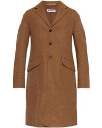 Jil Sander - Wool Coat With Single Vent - Lyst