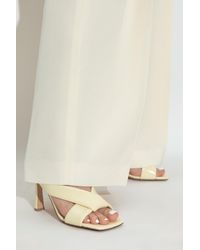 Bottega Veneta - Leather Heeled Mules 'Riva' - Lyst