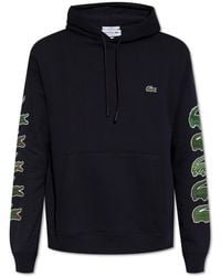 Lacoste Hoodie With Front Logo in White for Men | Lyst