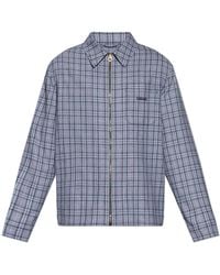 Versace - Checked Pattern Shirt - Lyst