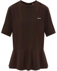 ROTATE BIRGER CHRISTENSEN - Peplum T-Shirt - Lyst