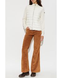 Moncler - Cardigan With Down Filling - Lyst