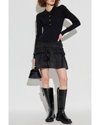 Ganni - Dress With A Ruffle - Lyst