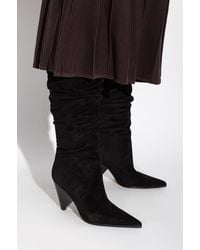 Michael Kors - 'Jayla Ruched' Leather Knee Boots - Lyst