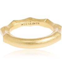 AllSaints - Ring With Engraved Logo - Lyst