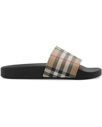 Burberry - Women Vintage Check Slides - Lyst
