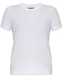 Dolce & Gabbana - T-Shirt With Embroidered Logo - Lyst