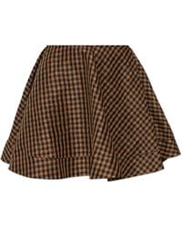 Ganni - Plaid Pattern Skirt - Lyst