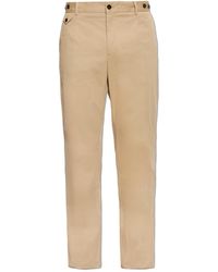 Dolce & Gabbana - Cotton Trousers With Tapered Legs - Lyst