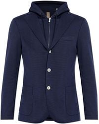 Eleventy - Jacket With A Detachable Hood - Lyst