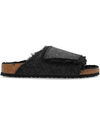 Birkenstock - "Solana Shearling" Slides - Lyst