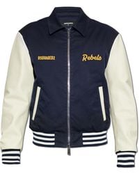 DSquared² - Bomber Jacket With 'Bomber' Logo - Lyst