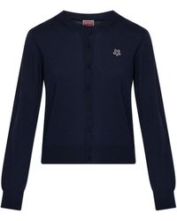KENZO - Wool Cardigan With Patch - Lyst