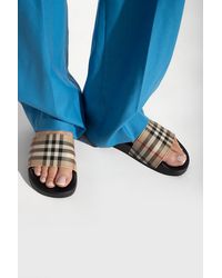 Burberry - Women Vintage Check Slides - Lyst
