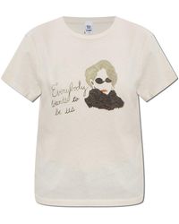 RE/DONE - T-Shirt With Print - Lyst