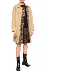 Burberry Cotton-gabardine Coat - Natural