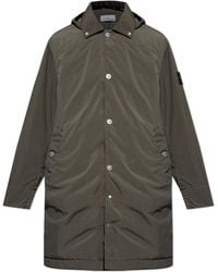 Stone Island - Insulated Coat 'Light Compact Touch Poly-Tc' - Lyst