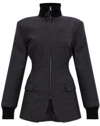 Moschino - Blazer With Stand-Up Collar - Lyst