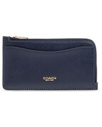 COACH - Leather Card Holder - Lyst