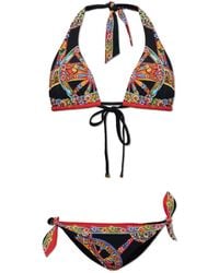 Dolce & Gabbana - Two-Piece Swimsuit With "Carretto" Print - Lyst
