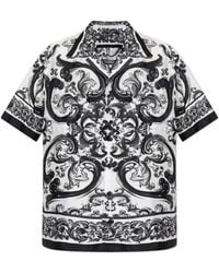 Dolce & Gabbana - Silk Short-Sleeve Shirt - Lyst