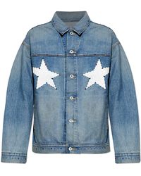 A Bathing Ape - Denim Jacket With Shimmering Appliqués - Lyst