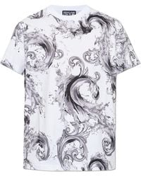Versace Jeans Couture - T-Shirt With 'Barocco' Pattern - Lyst