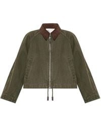 Tory Burch - Denim Jacket With A Corduroy Collar - Lyst