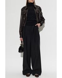 Dolce & Gabbana - Leather Jacket With Pockets - Lyst