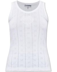 Ganni - Top With A Patch - Lyst