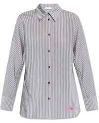 Ganni - Shirt With Striped Pattern, - Lyst