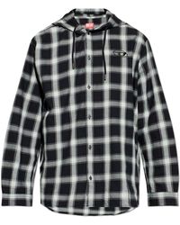 DIESEL - Hooded Shirt 'S-Ix-Ajfi' - Lyst