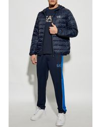 EA7 - Down Jacket With Hood - Lyst