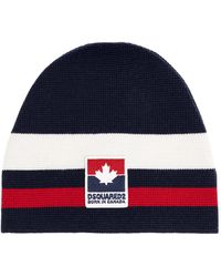 DSquared² - Wool Beanie With Sewn-On Logo - Lyst