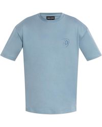 Giorgio Armani - T-Shirt With Embroidered Logo - Lyst