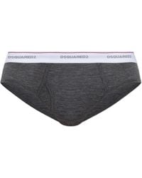 DSquared² - Wool Briefs With Logo - Lyst
