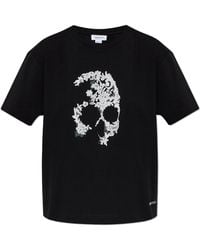 McQueen - T-Shirt With A Distinctive Skull Motif - Lyst