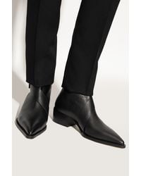 McQueen - Leather Ankle Boots With Heels - Lyst