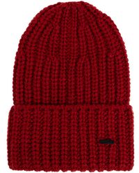 DSquared² - Wool Beanie With Patch - Lyst