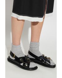 Marni - Leather Sandals With Shimmering Embellishments - Lyst