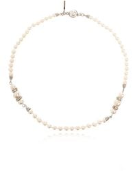 Alessandra Rich - Necklace With Artificial Pearl - Lyst