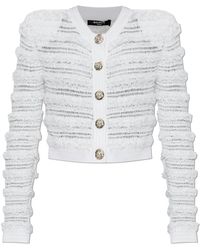 Balmain - Cardigan With Decorative Buttons - Lyst